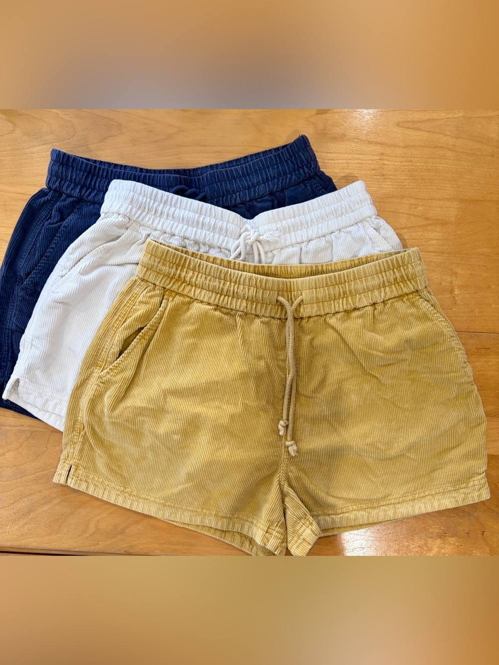 Faherty Corduroy Drawstring Shorts - All 3 Mustard, White, Navy